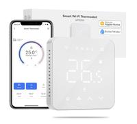 Meross Termostato Calefaccion WiFi para Caldera, con Apple HomeKit, Alexa | Termostato WiFi por Suelo Radiante, Compatible con Siri y Google Assistant, Control de Voz y Control Remoto, Blanco