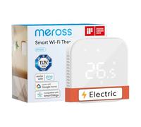 Meross Termostato Calefaccion WiFi por Suelo Radiante Eléctrico, Termostato WiFi Compatible con Alexa, Google Home, y SmartThings, admite Control por Voz, Control Remoto y Funciones de Temporizador