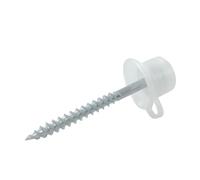 Merriway BH02184 - Roofing Tornillo Con Tapa Transparente De Plástico Y La Arandela (Paquete De 100)