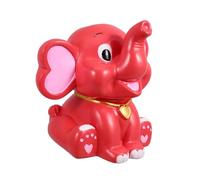 MERRYHAPY Alcancía Irrompible Forma de Elefante de Vinilo Rojo, Hucha Creativa para Escritorio, Fácil de Cuidar la Costumbre de Guardar Dinero