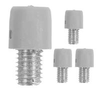 MERRYHAPY Conector de Tornillo para Cepillo de Inodoro, 4 Piezas de plástico y Hierro Blanco, Accesorios para Varilla de Cepillo de baño, conexión Estable para Limpieza de Inodoro
