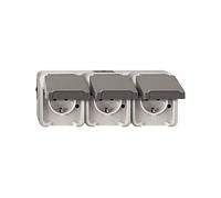 MERTEN MEG2391-8029 Toma de corriente Schuko triple gris claro