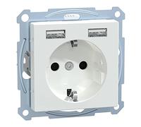 Merten Schuko de Enchufe meg2366 - 0325 M. USB Cargador AWS System M Enchufe 4042811217624