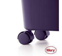 Mery | Cubo Automático | Cubo para Fregona | Cubo con Ruedas | Polipropileno | 20 litros | Morado y Lima | Medidas: 28,5x43,5x42 cm