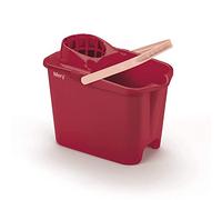 Mery | Cubo con Escurridor | Cubo para Fregar | Polipropileno | 14 Litros | Coral | Medidas: 31x25,5x39 cm
