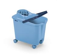 Mery | Cubo para Fregona con Ruedas Giratorias | Cubo Escurridor Amplio | Resistencia Máxima | Polipropileno | Capacidad 14 Litros | Azul Celeste | Medidas: 25.5x39x36.5 cm