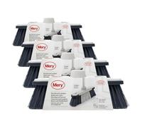 Mery | Escoba Antigolpes | Cepillo para Barrer | Atrapa Polvo | Multi-Superficies | No Deja Rastro | Gris/Negro, 28.5x7.5x19.5 cm (Paquete de 4)