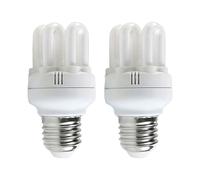 Merylux Pack 2 Bombillas CFL Bajo Consumo Mini 6U E27 11W 605lm 2700K Merylux