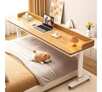 Mesa ajustable para cama con ruedas, carrito de escritorio para laptop, altura ajustable, estación de trabajo y mesa de comedor, escritorio médico rodante para ancianos(E,100x40x68cm/39.4x15.7x26.7")