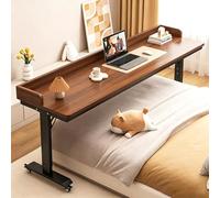 Mesa ajustable para cama con ruedas, carrito de escritorio para laptop, altura ajustable, estación de trabajo y mesa de comedor, escritorio médico rodante para ancianos(A,100x60x68cm/39.4x23.6x26.7")