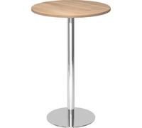 Mesa alta, Ø 800 mm 1116 mm de altura, armazón cromado