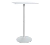 Mesa alta cuadrada madera blanco/blanco ø 60 cm