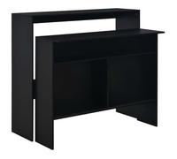 Mesa Alta De Bar Con 2 Tableros Negro 130x40x120 Cm Vidaxl