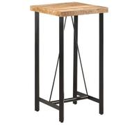 Mesa Alta De Hierro Y Madera Maciza De Mango 55x55x107 Cm Vidaxl