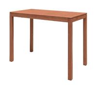 mesa alta de jardín de eucalipto, barnizada, soporta hasta 25 kg, 120 x 60 cm, para exteriores, de madera maciza FSC marrón, bistró, mesa de fiesta, rectangular