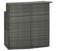 Mesa Alta De Jardín Ratán Sintético Gris 120x55x110 Cm Vidaxl