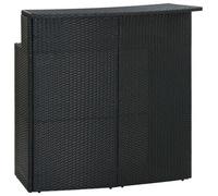 Mesa Alta De Jardín Ratán Sintético Negro 120x55x110 Cm Vidaxl