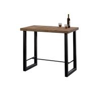Adec Group Mesa alta de cocina Loft Roble Boreal y Negro 120×70×100 cm