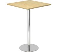 Mesa alta, L x A 800 x 800 mm 1116 mm de altura, armazón cromado