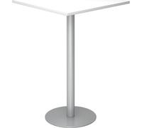 Mesa alta, L x A 800 x 800 mm 1116 mm de altura, armazón plateado