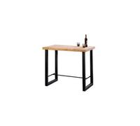 Mesa Alta Loft Roble Salvaje - Negro 120 X 100 X 70cm Cm