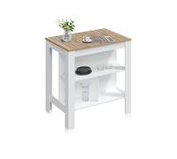 Mesa alta nitza blanco artik (blanco mate) - natur 103 x 105 x cm