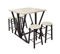 Mesa alta plegable + 4 taburetes - dock