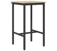 Mesa alta vidaXL de 52 x 52 x 110 cm, fabricada en material de madera con acabado en roble Sonoma