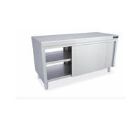 Mesa armario central 2000x600x850 con puertas correderas pasantes