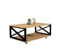 Mesa auxiliar,100% tablero de aglomerado rechapado en melamina, color atlantic pino