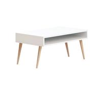 Mesa auxiliar,100% tablero de aglomerado rechapado en melamina, color blanco