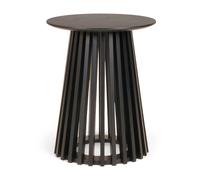 Mesa Auxiliar 50x40cm Redondo Negro Mesita Baja Pequeño Redondo Mesa de Noche