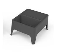 Mesa Auxiliar Alaska - Apilable y con Cajón de Almacenaje - Resistente y Sostenible - SP Berner - Ideal para Exterior - Fabricada en España Black