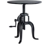 Mesa auxiliar And OutdoorMatch Hunter – 46–66 x 50 x 50 cm – Mesa auxiliar de metal – diseño elegante – mesa auxiliar negra