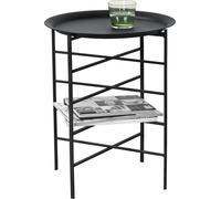 Mesa auxiliar And OutdoorMatch Zack - 40xØ52 cm - Con tapa extraíble - Metal - Diseño elegante en color