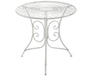 Mesa auxiliar ariano para exteriores metal blanco antiguo ø 55 cm