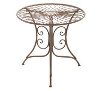 Mesa auxiliar ariano para exteriores metal marrón antiguo ø 55 cm