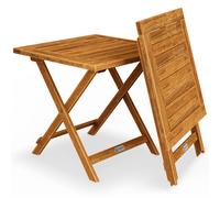 Mesa Auxiliar CASARIA® de Madera, Plegable y Totalmente Ensamblada, Capacidad de Carga de 80Kg, 46X46Cm, Resistente a , para , , , Mesa Pequeña, Mesa de , Mesa de Jardín