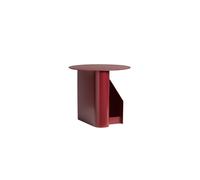 Mesa Auxiliar Central de Rojo Oscuro