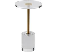 Mesa auxiliar de acrílico transparente VEVOR, con base sólida, tablero redondo de φ302 x 20 mm, 543 mm de altura, ideal para café, bebidas, comida, aperitivos, adecuada para salones y comedores