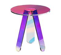 Mesa auxiliar de acrílico VEVOR, diámetro 45 x 48 cm. Mesa auxiliar de acrílico de colores, ideal como mesa de bar. Fácil de limpiar. Mesa de centro de acrílico para café, bebidas, comida, aperitivos.