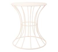 Mesa auxiliar de forja blanco 50x50x58