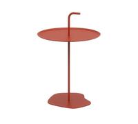 Mesa auxiliar de jardín calimera 57xø38 cm color terracota [casa.pro]