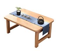 Mesa auxiliar de madera con ventana de 80 x 48 x 30 cm, perfecta para balcón, mesita de noche, té, estudio, lectura, comedor, juegos y espacios pequeños, diseño elegante y funcional