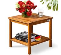 Mesa auxiliar de madera de acacia 45x45x45cm