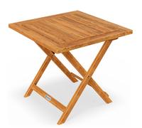 Mesa auxiliar de madera de acacia 46x46cm plegable