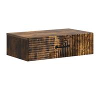 Mesa auxiliar de pared 59 x 34,5 x 17 cm de madera de ingeniería | Diseño de pared, cajón de madera de ingeniería, forma rectangular, estilo minimalista, mesita de noche, salón, entrada