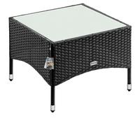 Mesa auxiliar de poliratán 58x58x42cm Negro