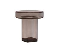Mesa auxiliar desnuda H49 Ahumado/Cristal