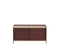 Mesa Auxiliar Enfold 124x45 Roble/Rojo Profundo